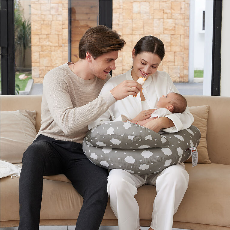 Momcozy Nursing Pillow Grey Clouds